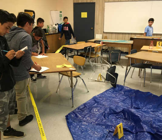 Students play investigators