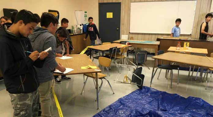 Students play investigators