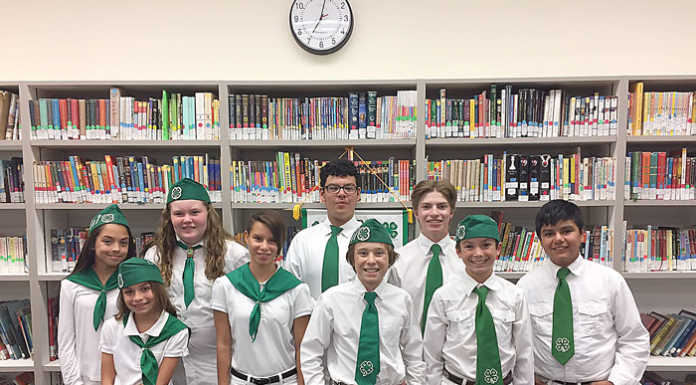 New 4-H Club officers