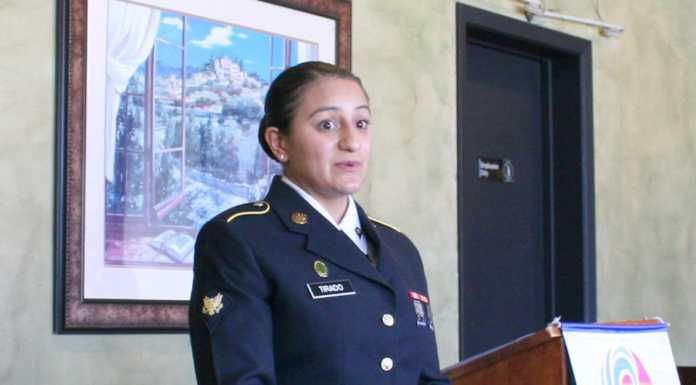 National Guard member visits Rotary