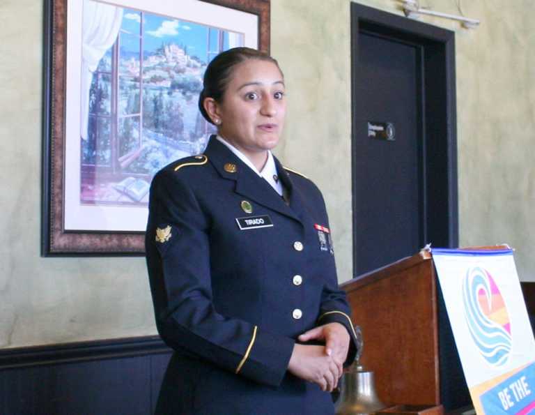 National Guard member visits Rotary