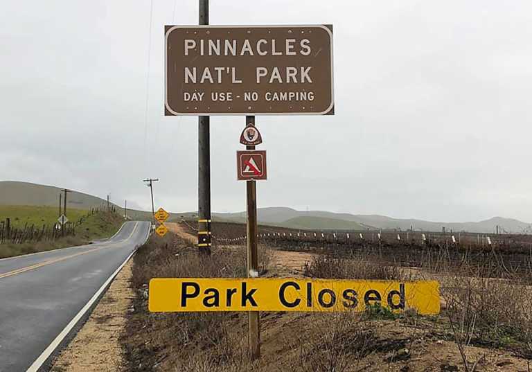 Pinnacles closed as shutdown continues