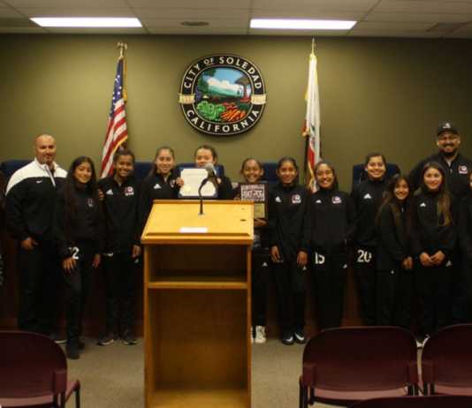 First traveling soccer team in South County recognized