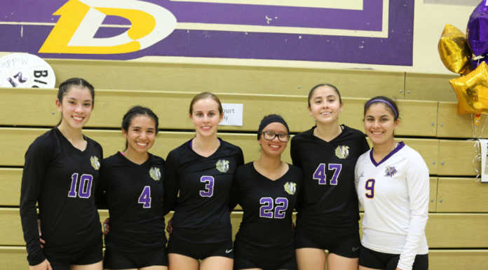 Senior volleyball players honored