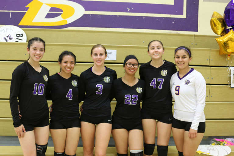 Senior volleyball players honored