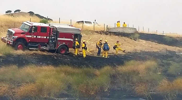 Faulty power lines cause brush fire near Bradley