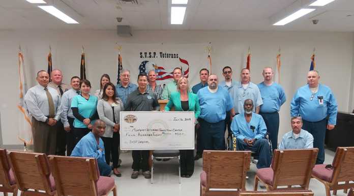 Salinas Valley State Prison inmates donate to veterans group
