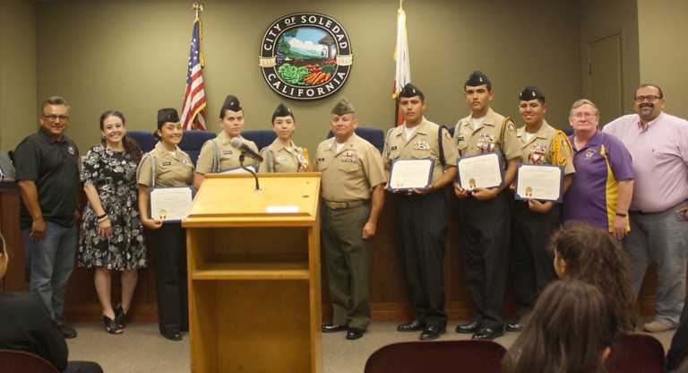 City recognizes achievements of Soledad High’s NJROTC