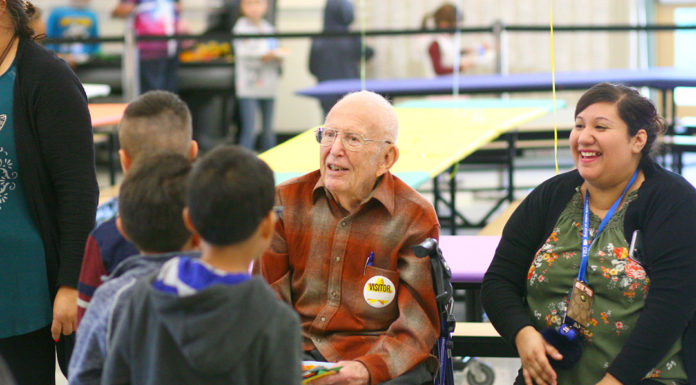 Jack Franscioni celebrates 97th birthday with Soledad students